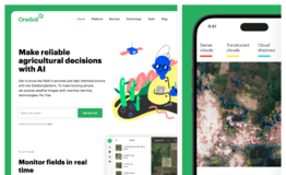 Сайт платформы точного земледелия OneSoil