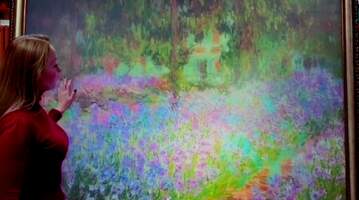Claude Monet interactive projection