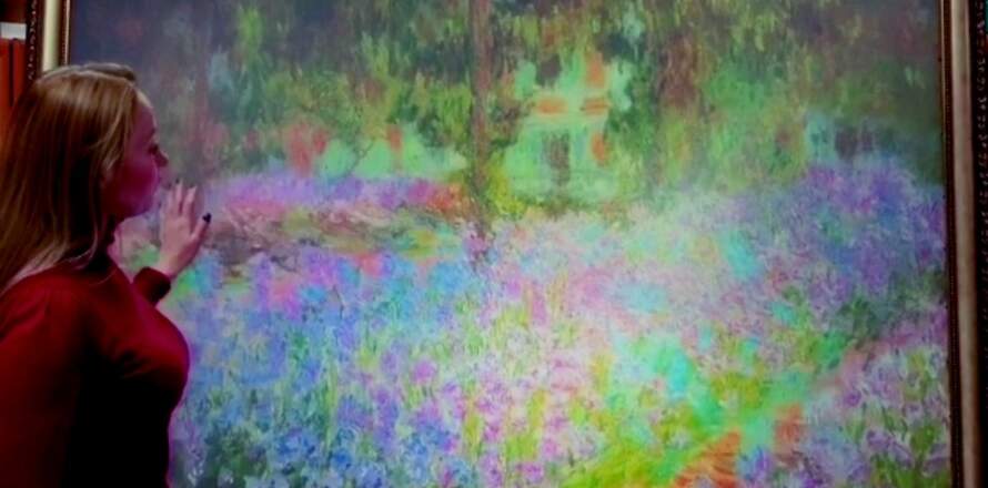 Claude Monet interactive projection