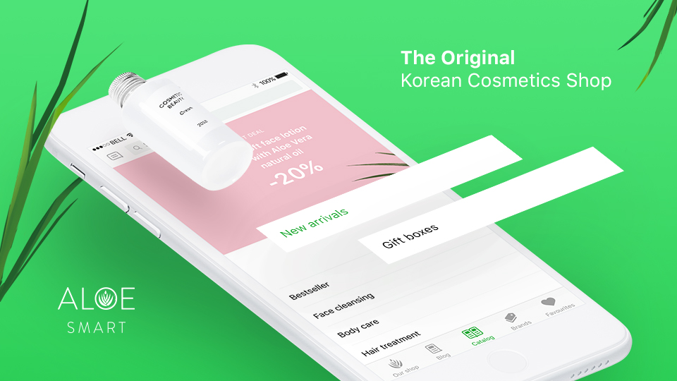 Дизайн и разработка приложения для магазина корейской косметики ALOEsmart