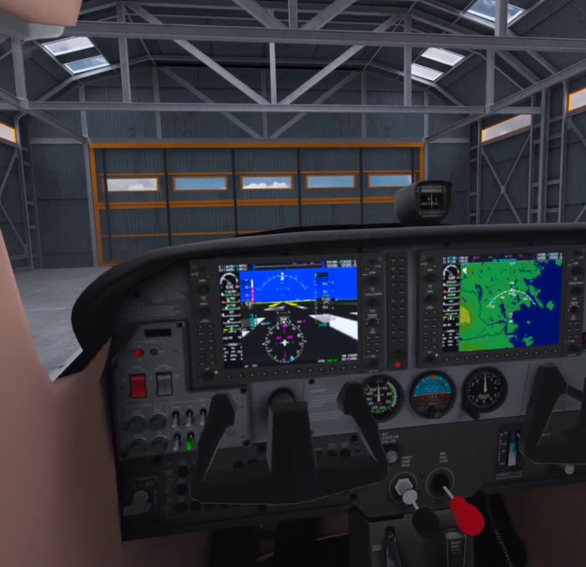 Airplane VR tour for the pilot school