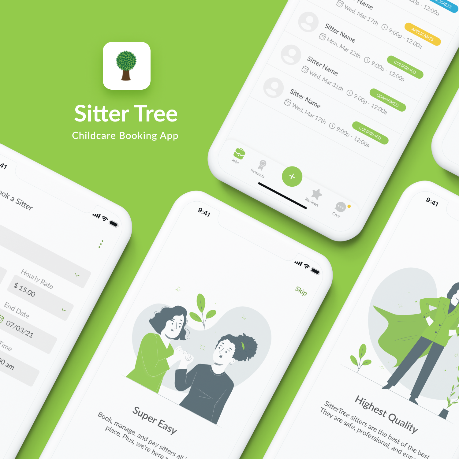 Мобильное приложение для бронирования нянь SitterTree