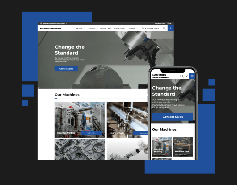 Website for industrial machinery manufacturer