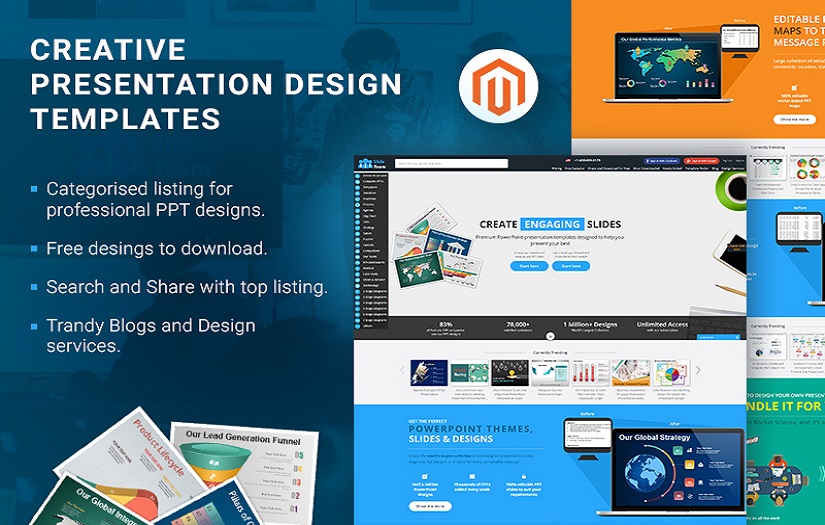 Creative PPT templates designs/ web store