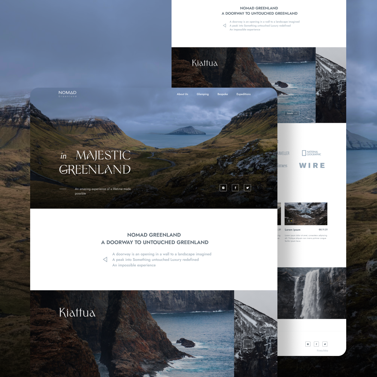 Glamping Tourism | UX/UI design website