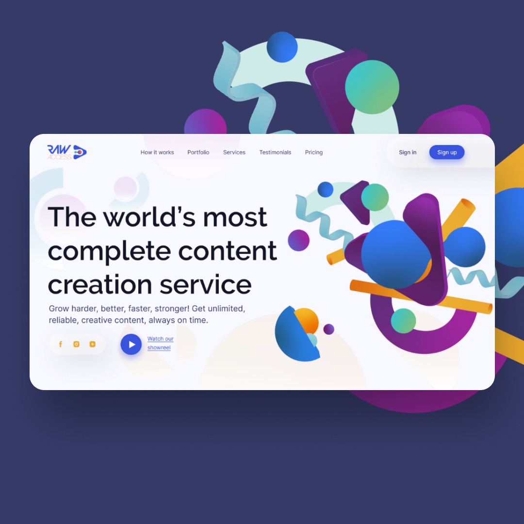 Raw Access | UX/UI Design, Website Development
