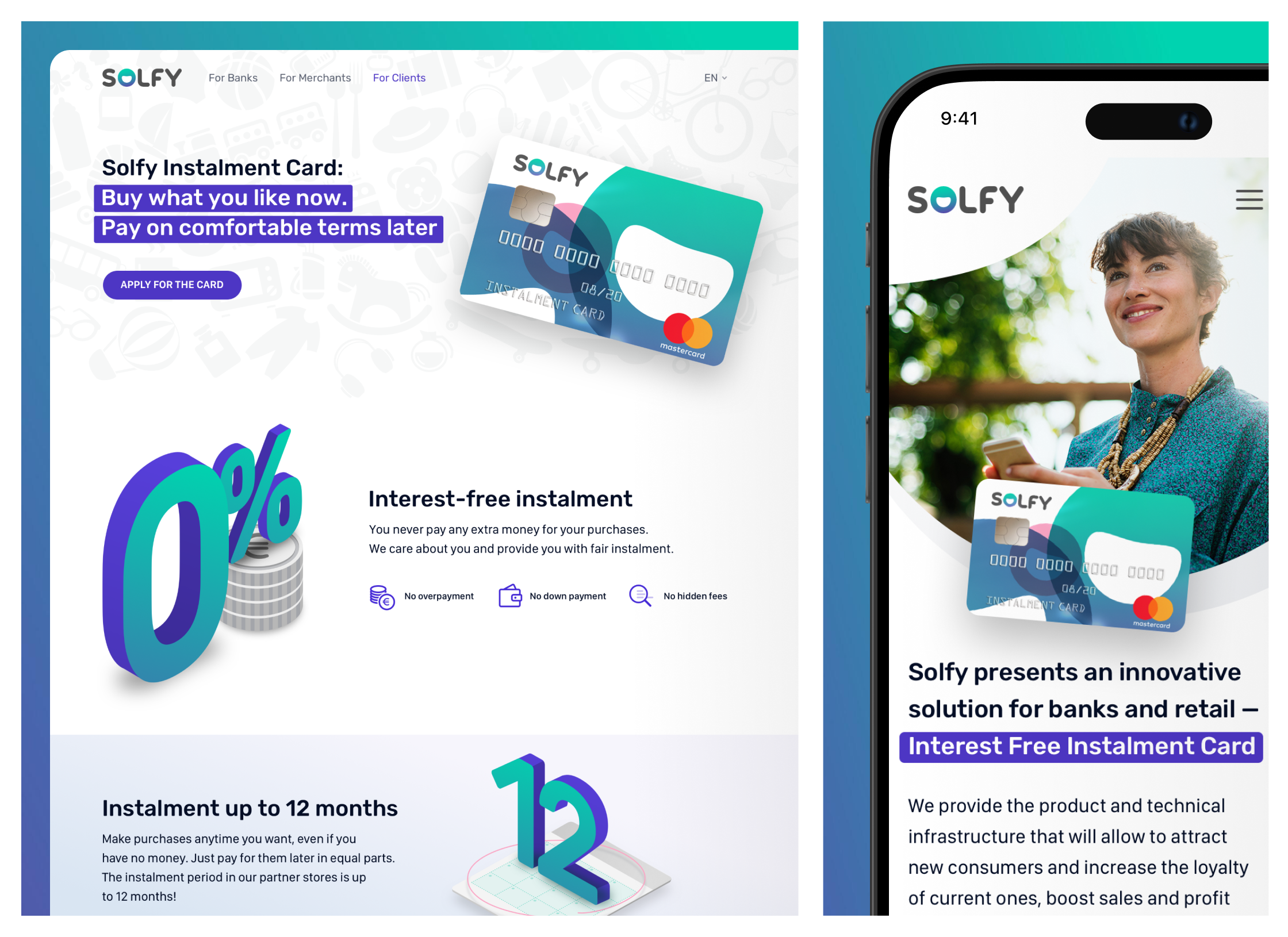 Сайт для сервиса Solfy
