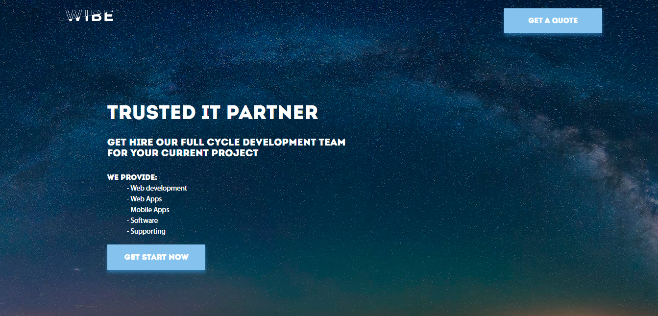 WIBE's partner page