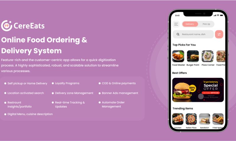 CereEats - Food Delivery App Solution 