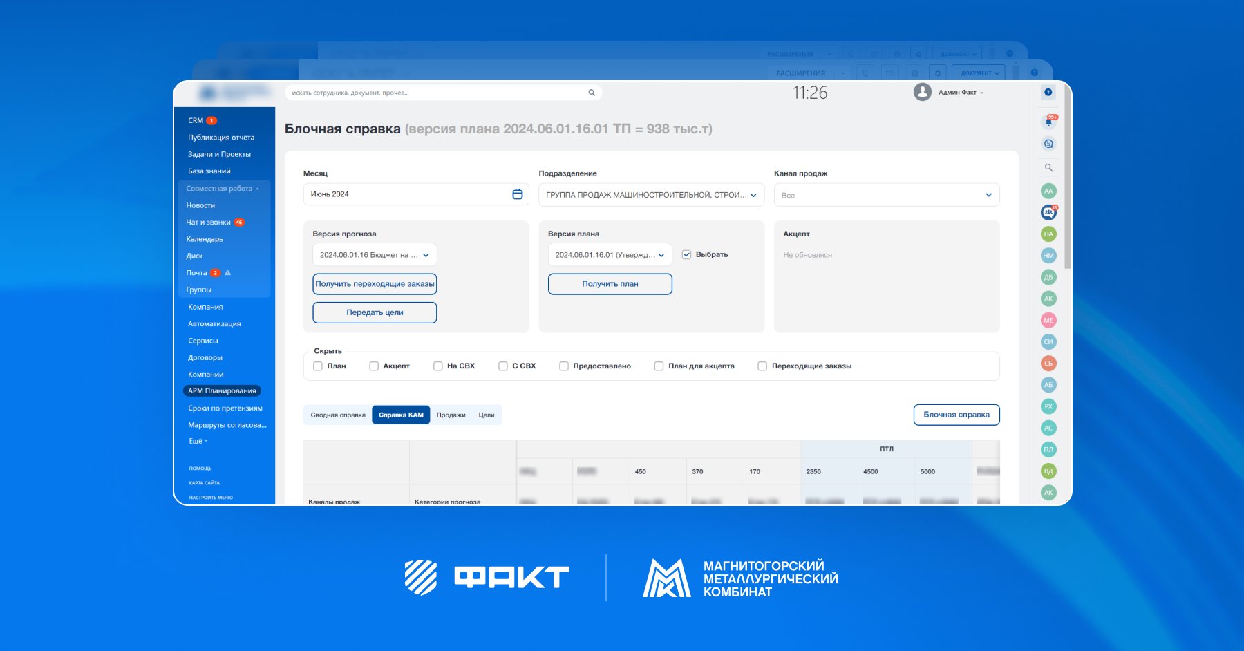 Единая экосистема продаж. Внедрение CRM-системы на 200 пользователей в ПАО «ММК»