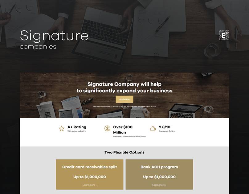 Website for Signature