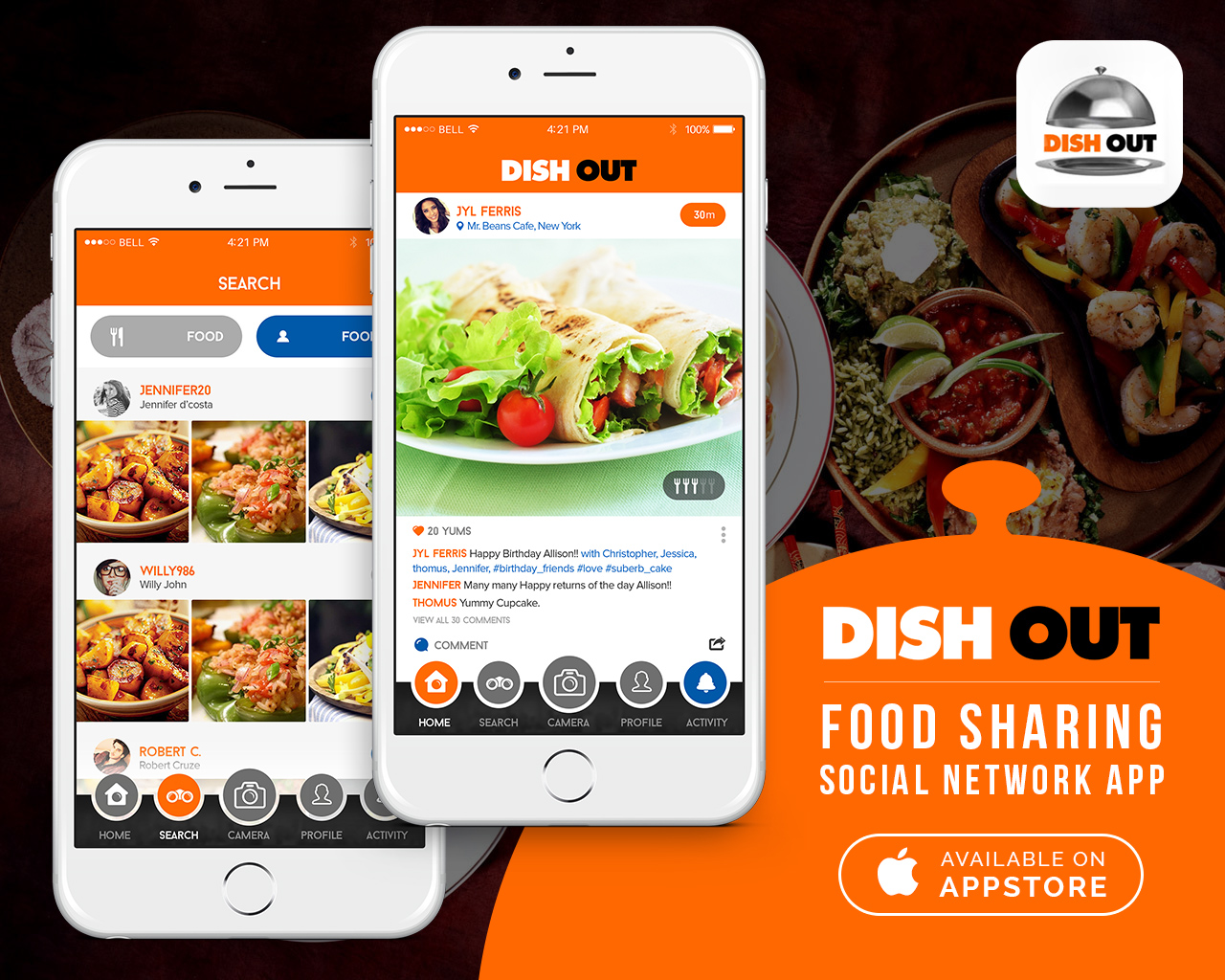 Dish out. Food sharing. Sharing app.