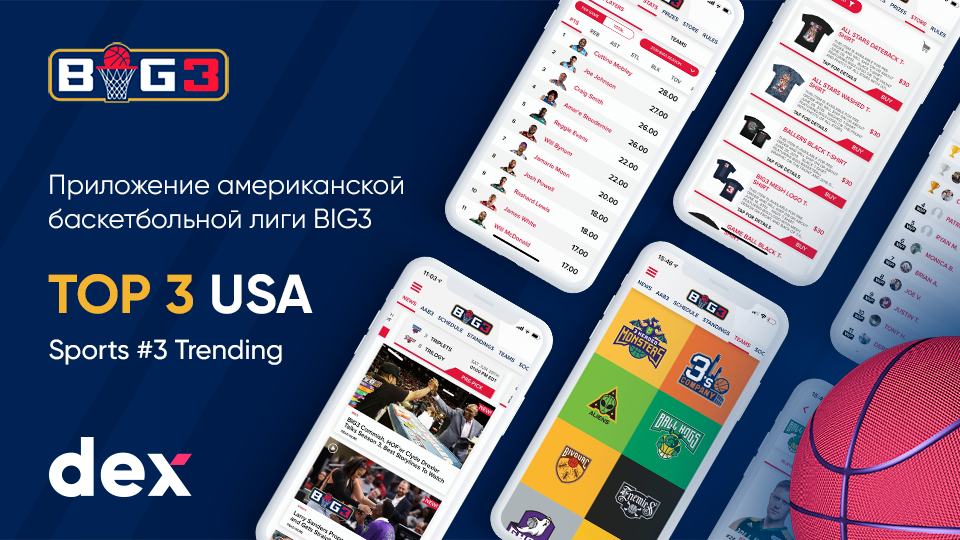 Разработка мобильного приложения для американской баскетбольной лиги BIG3