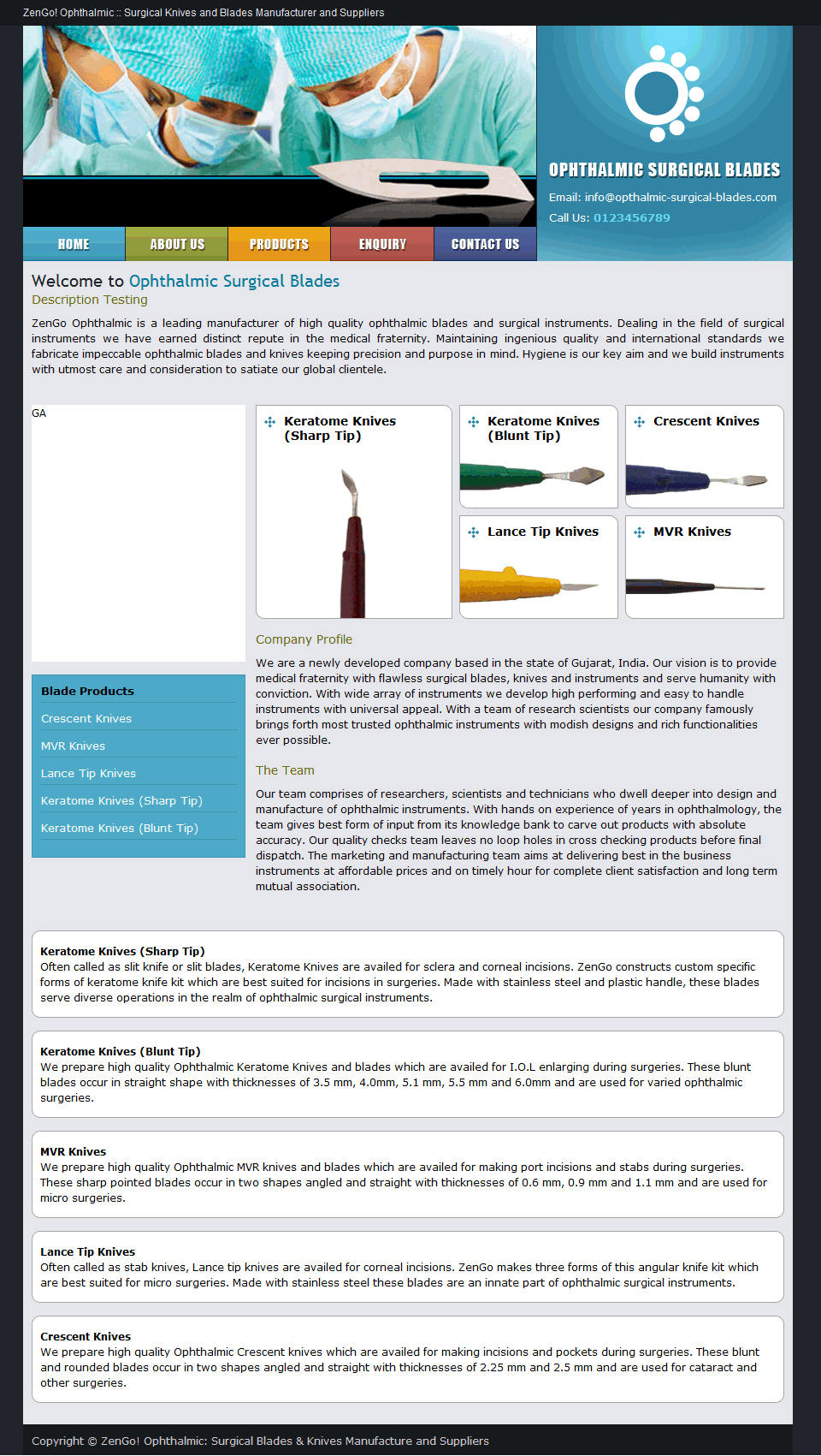 Opthalmic Surgical Blades