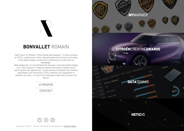 Bonvallet Romain - Portfolio