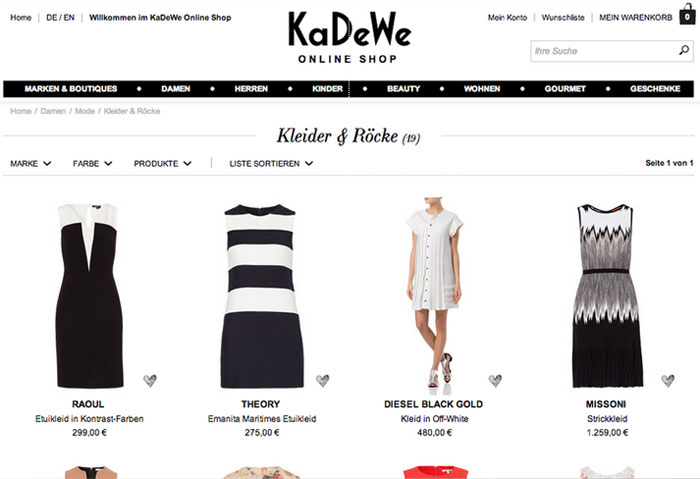 KaDeWe Berlins Luxury Online Departmentstore